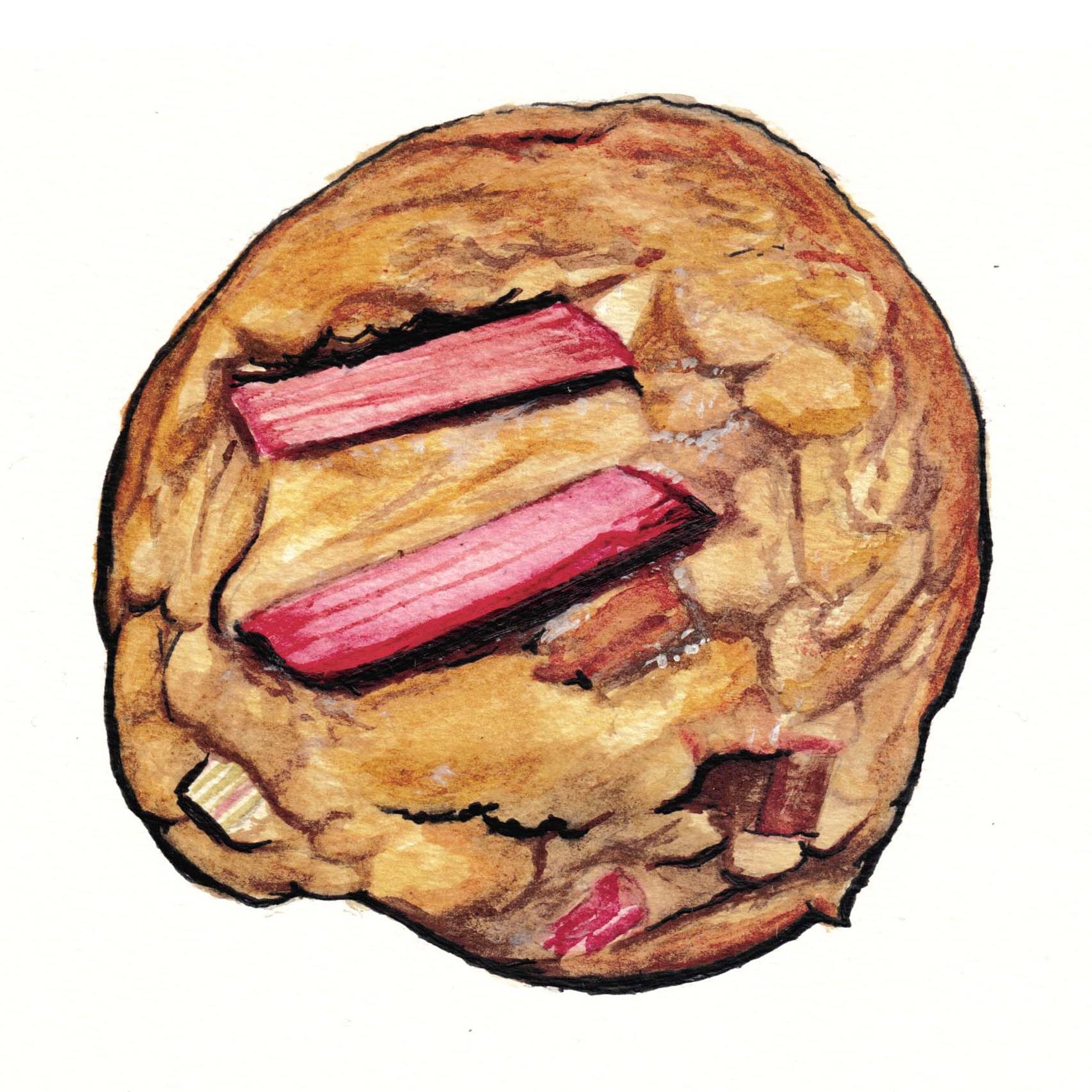 Rhubarb Brown Butter Cookie