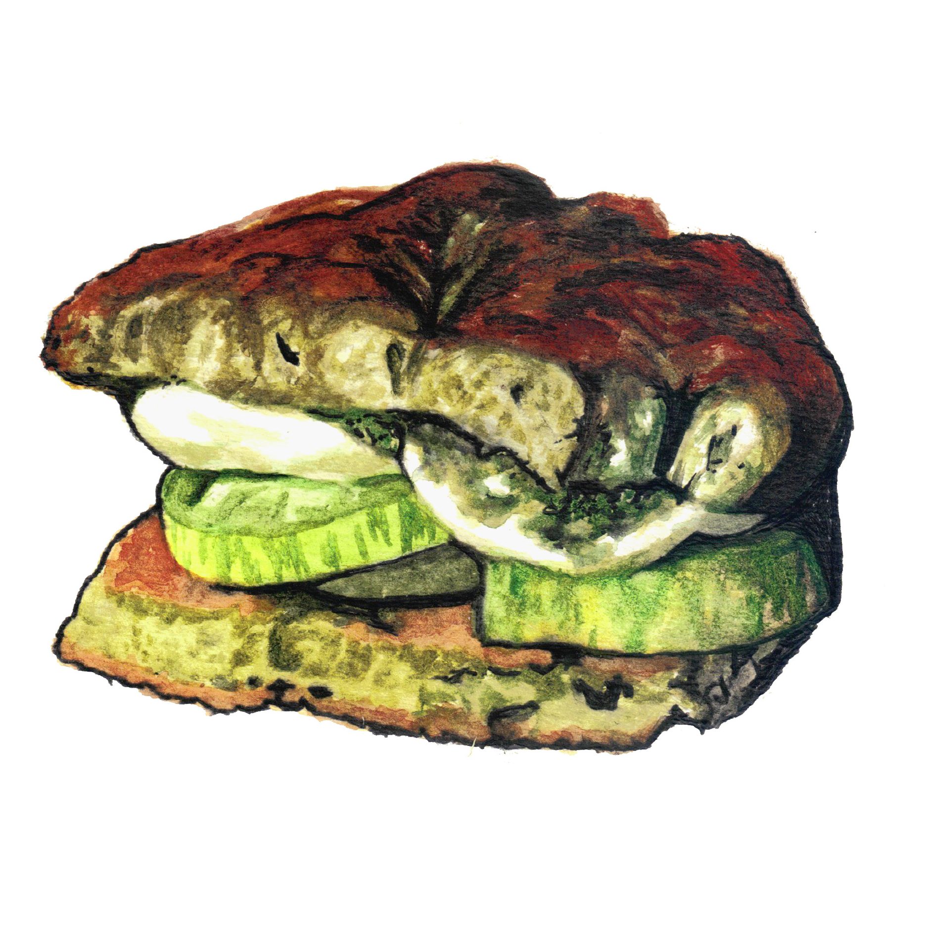 Green Caprese Sandwich