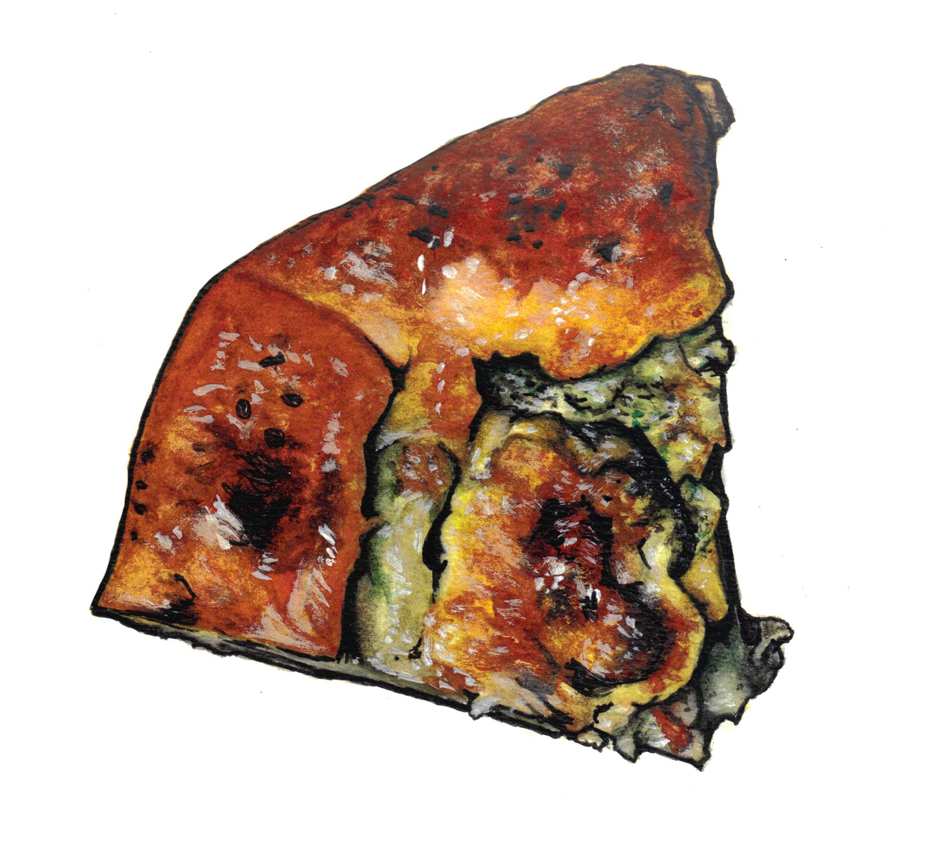 Broccoli Cheddar Soup Galette Painting