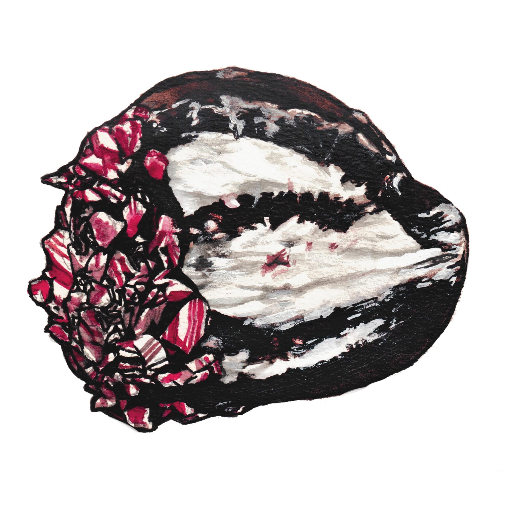 Chocolate Peppermint Swiss Roll Painting