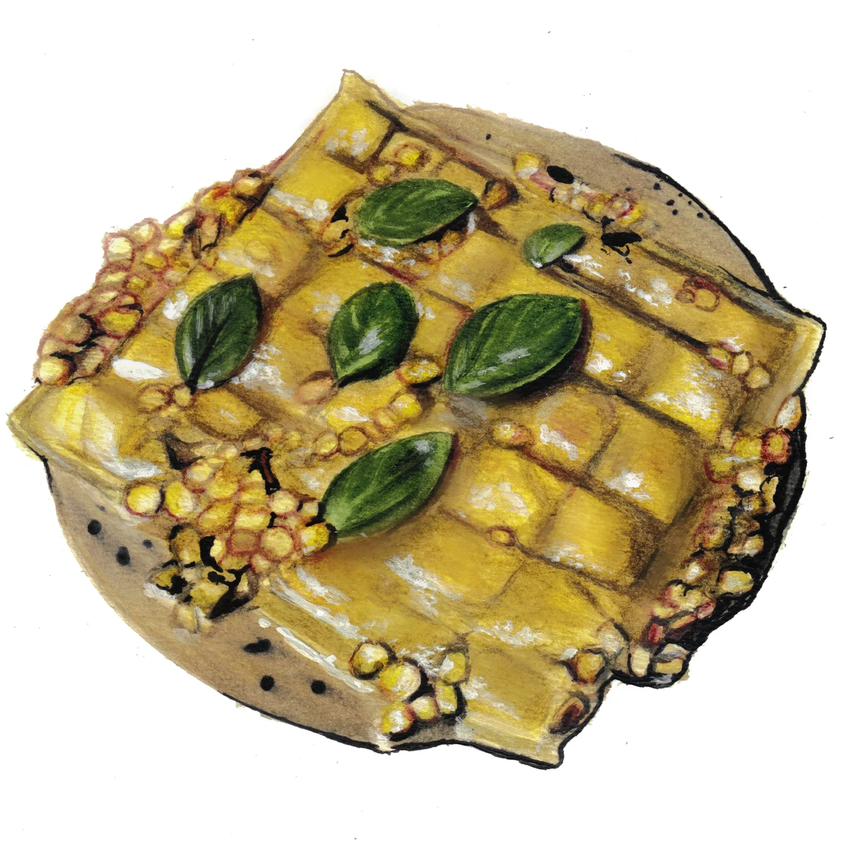 Sweet Corn Ravioli Painting