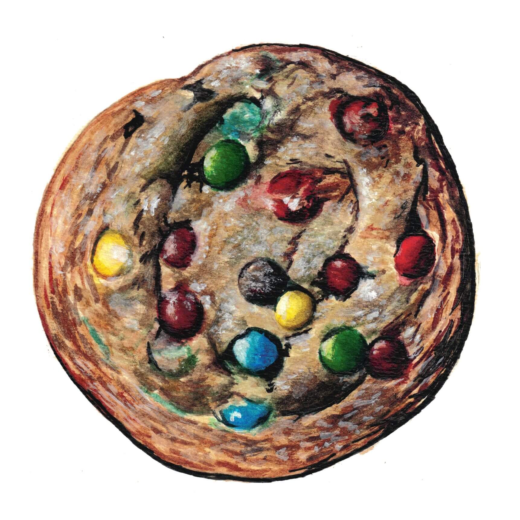 Brown Butter M&M Cookie Painting