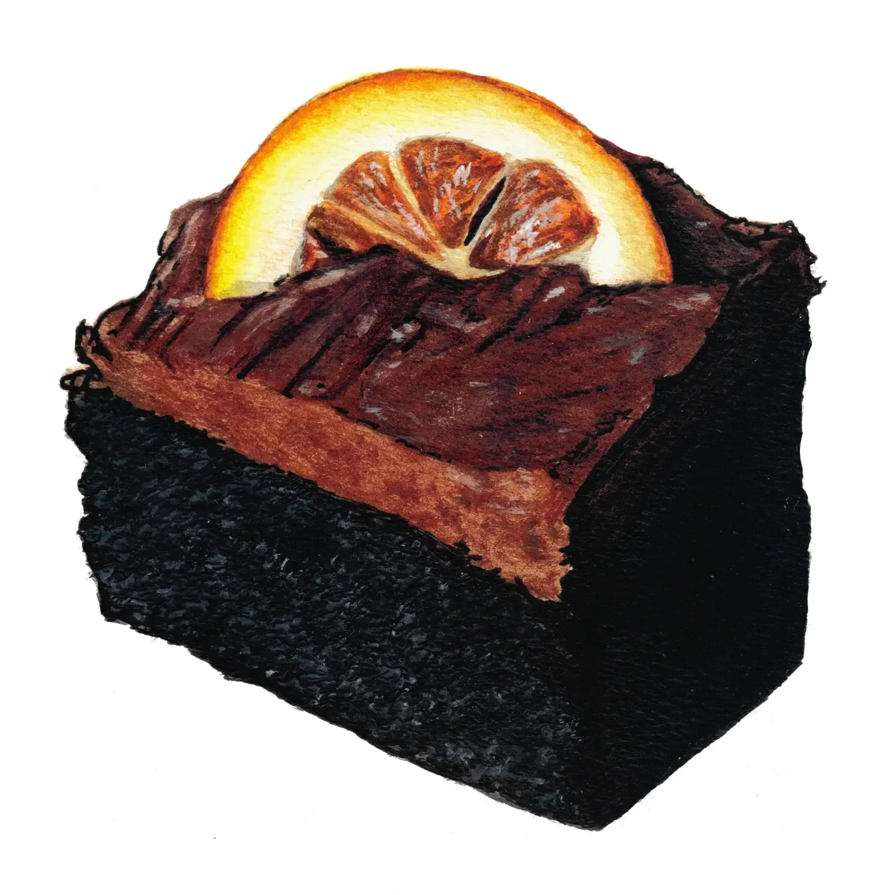 Chocolate Orange Cake Painting