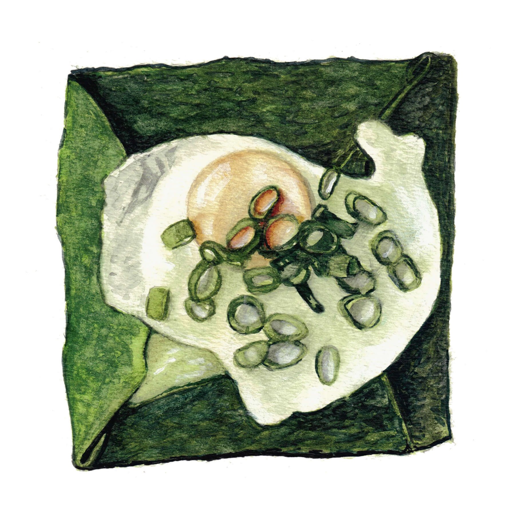 Spinach Crepes Painting