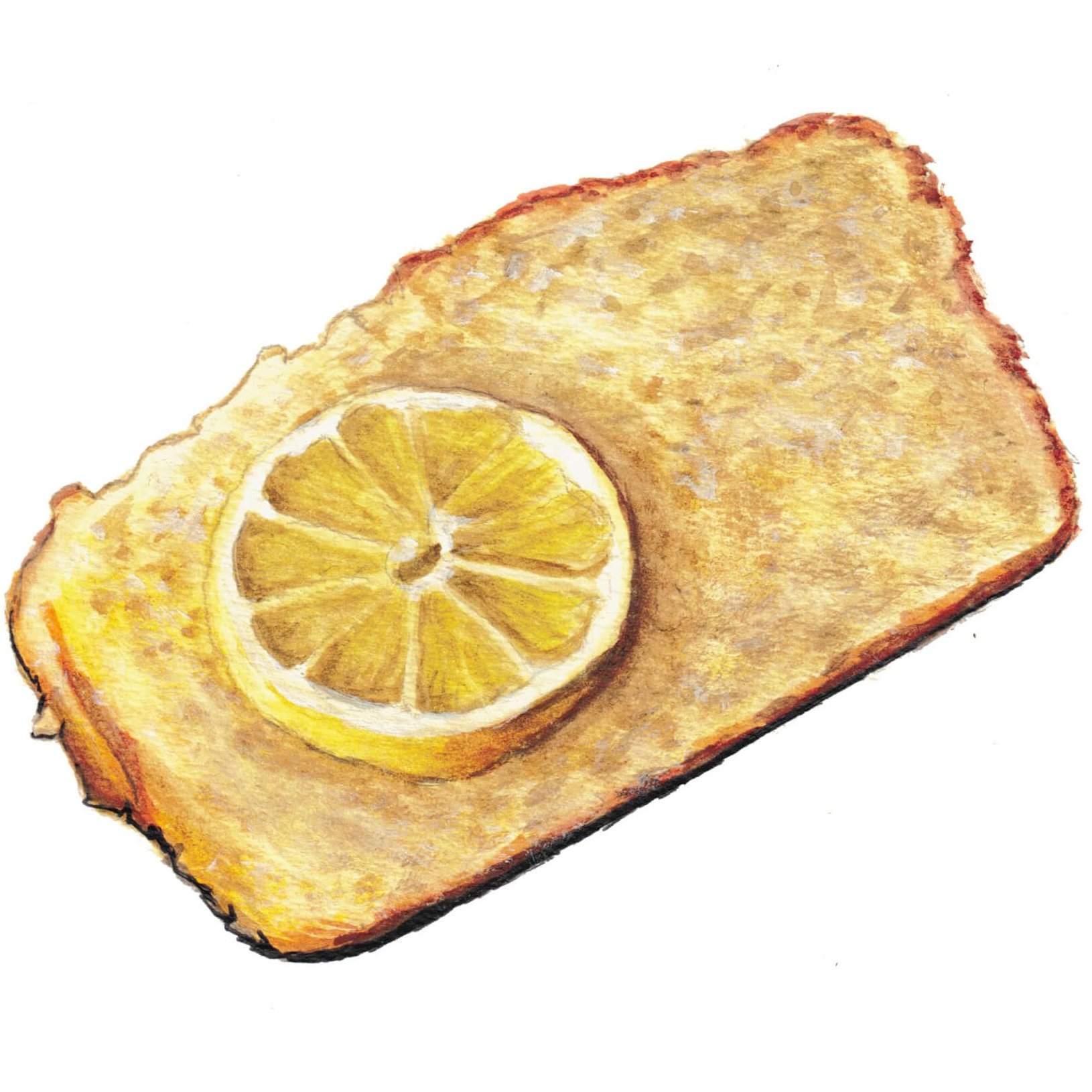 Lemon Loaf Cake Painting