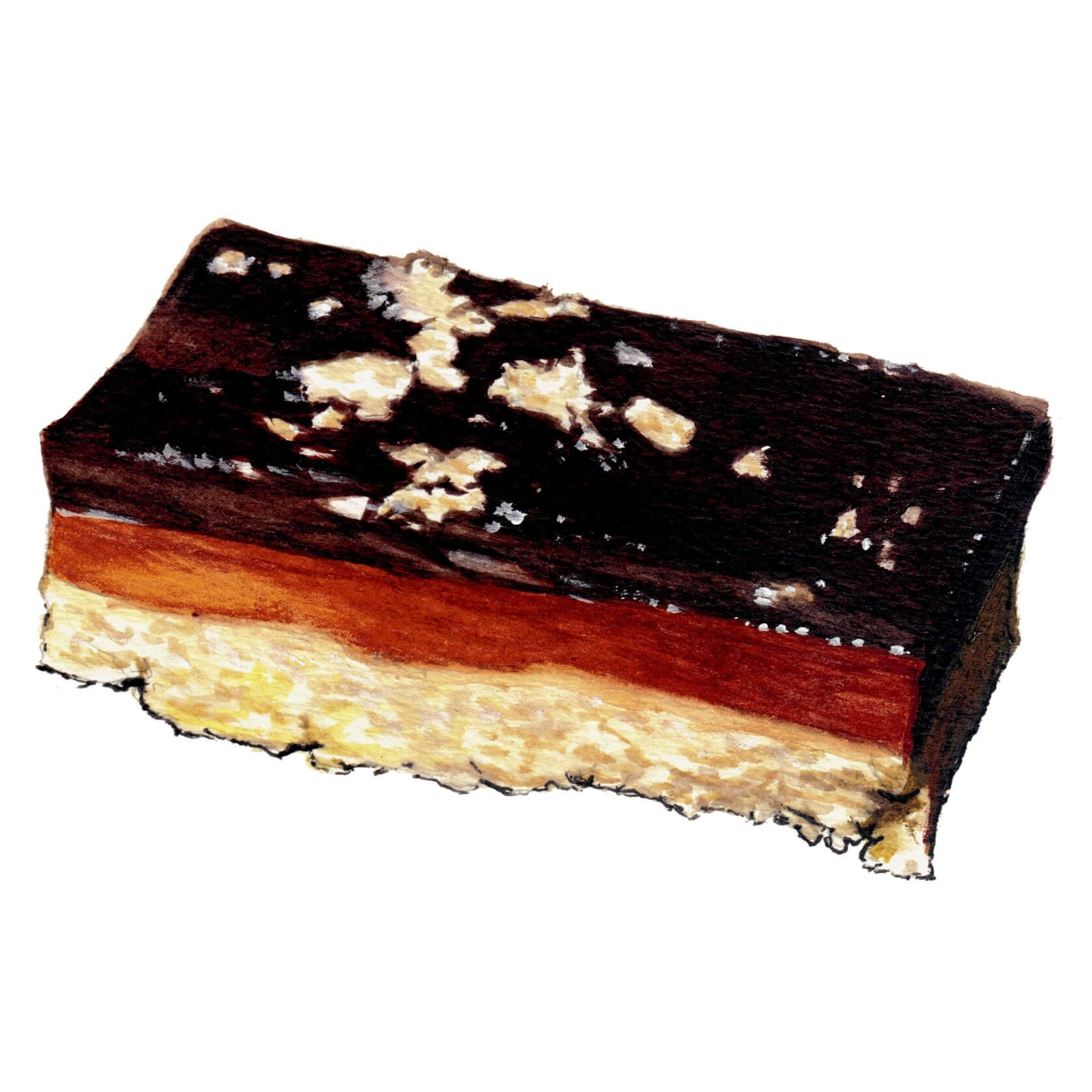 Caramel Chocolate Cookie Bars Painting