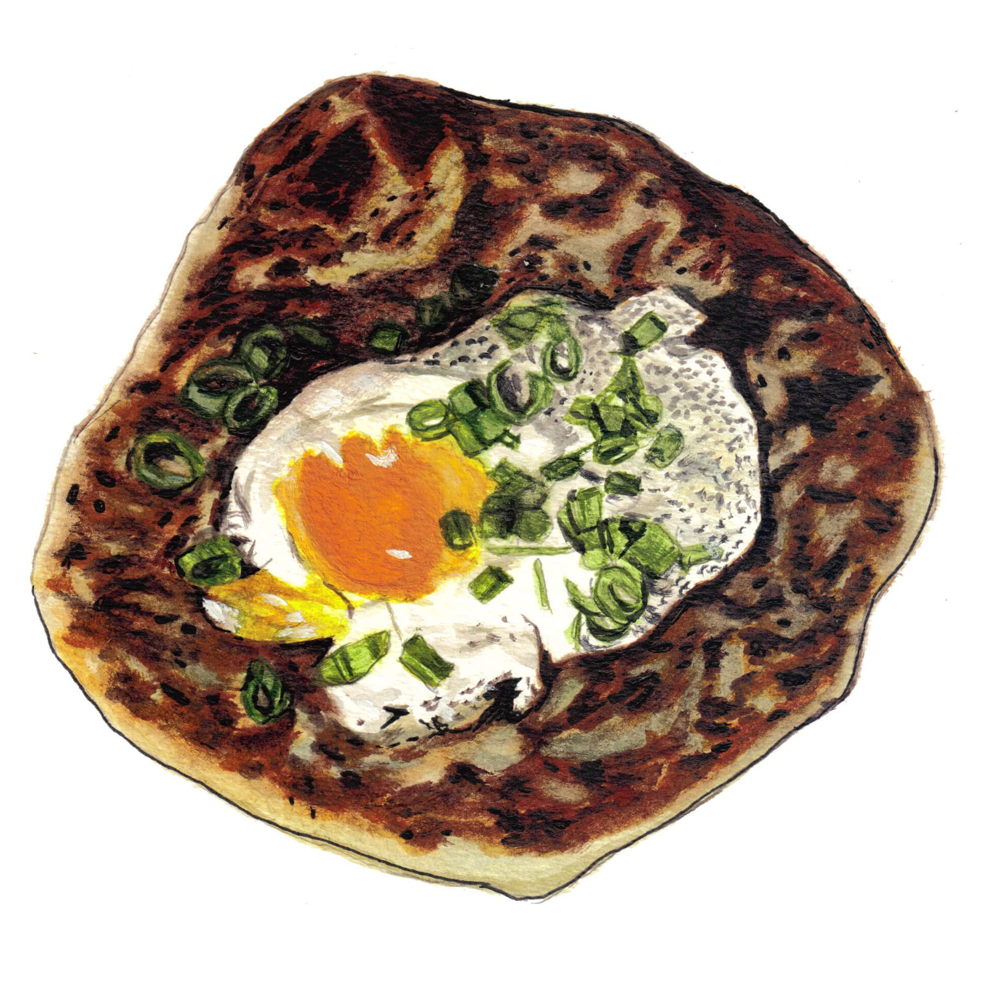 Breakfast Flatbread Painting